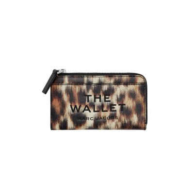 THE LEATHER TOP ZIP MULTI WALLET IN LEOPARD